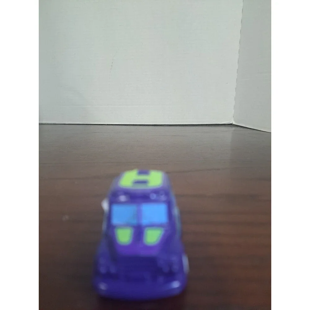 Vintage San Ren Hang Purple Fire Truck Pull Back Racer
